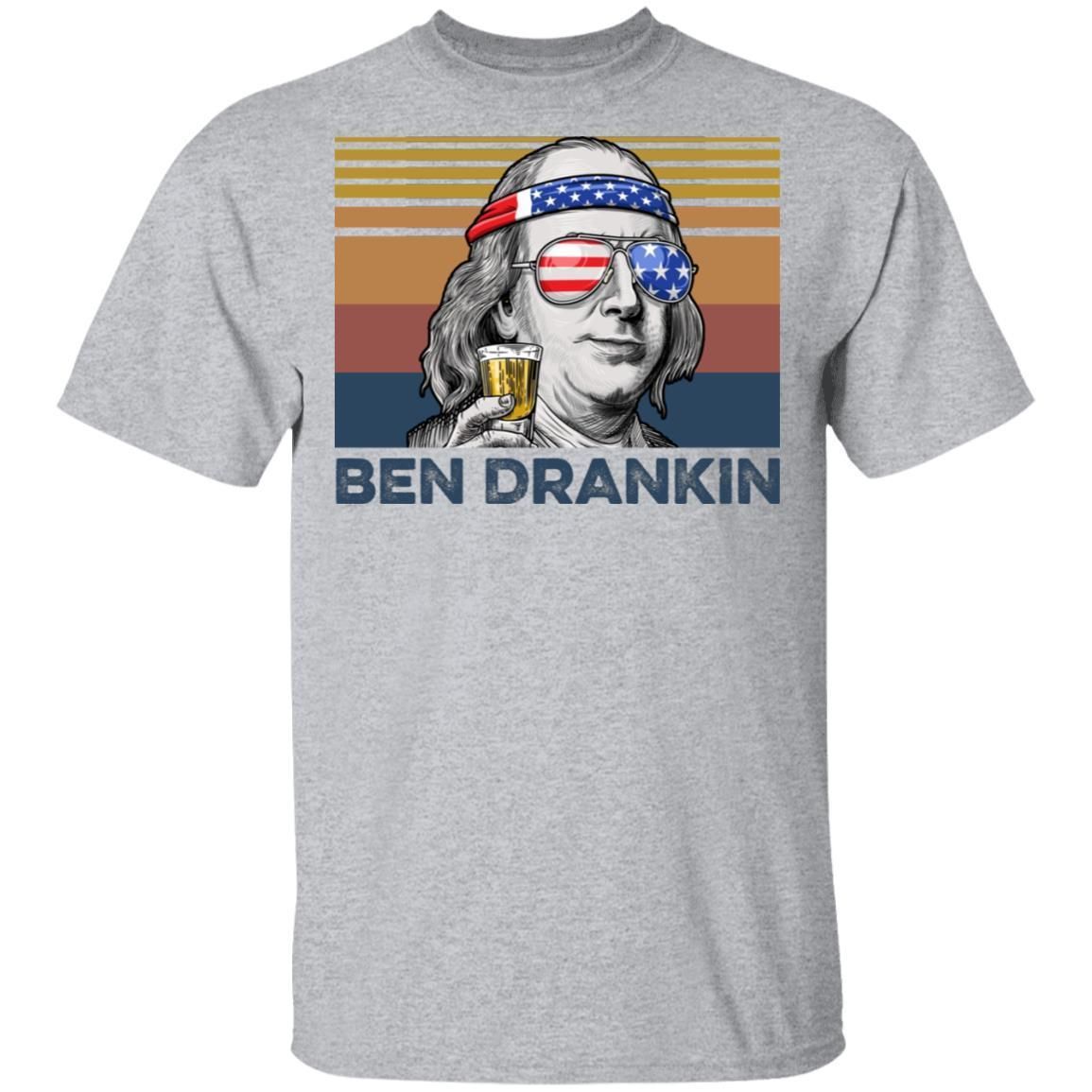 Ben Drankin Benjamin Franklin Retro Vintage shirts