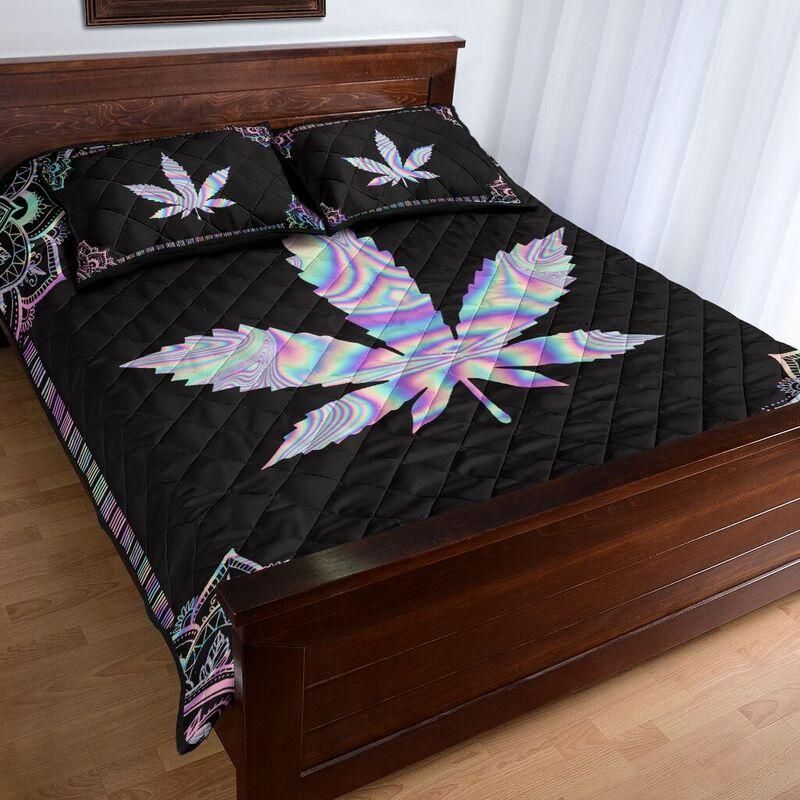 Weed Hologram Hippie 420 Quilt Bedding Set SU270403
