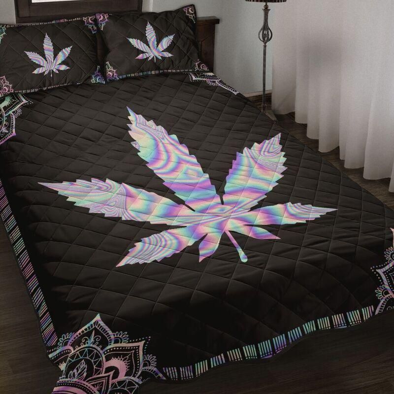 Weed Hologram Hippie 420 Quilt Bedding Set SU270403
