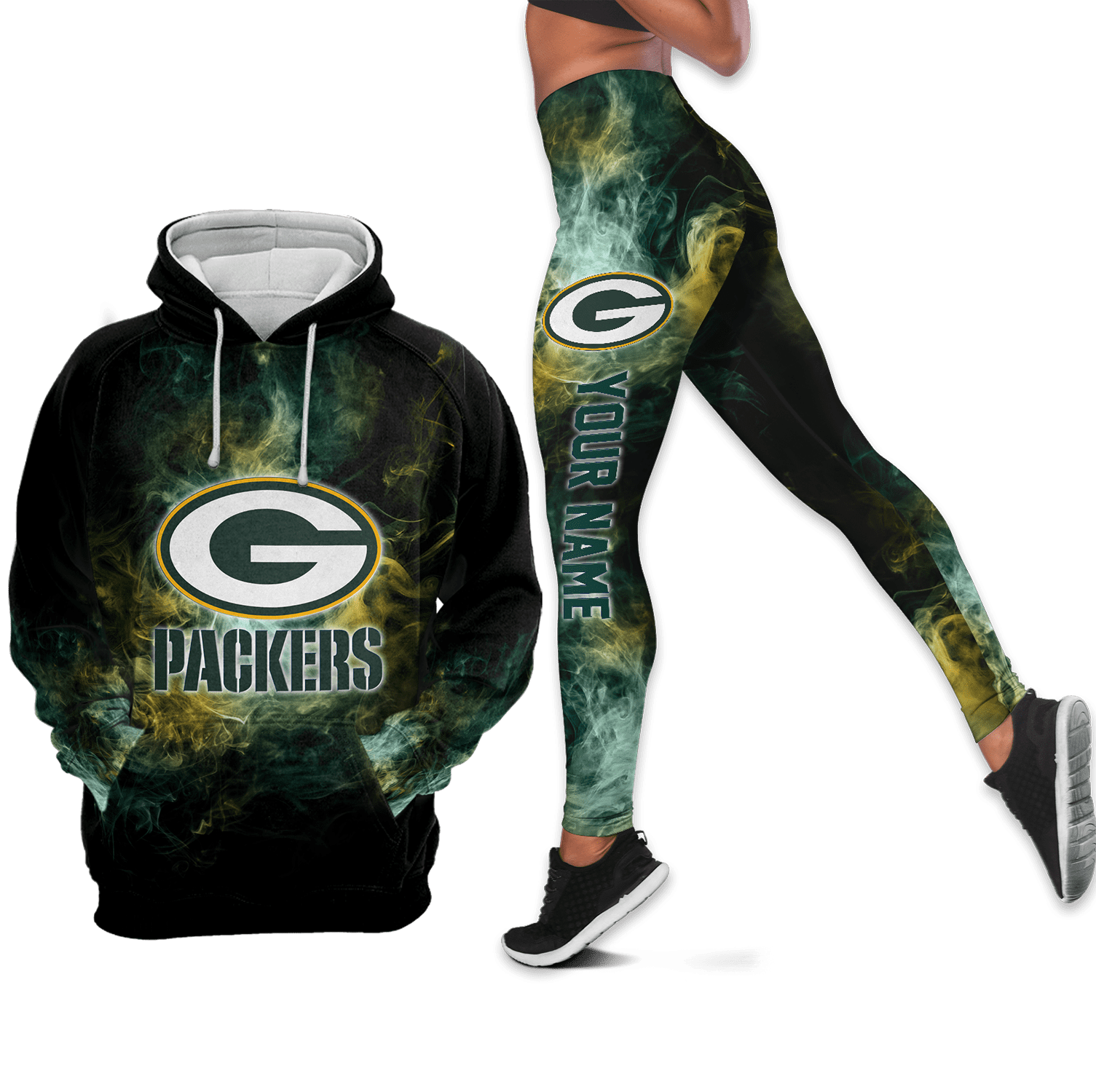 NFL Green Bay Packers 3D All Over Printed Combo Hoodie + Legging DA18122103 XT