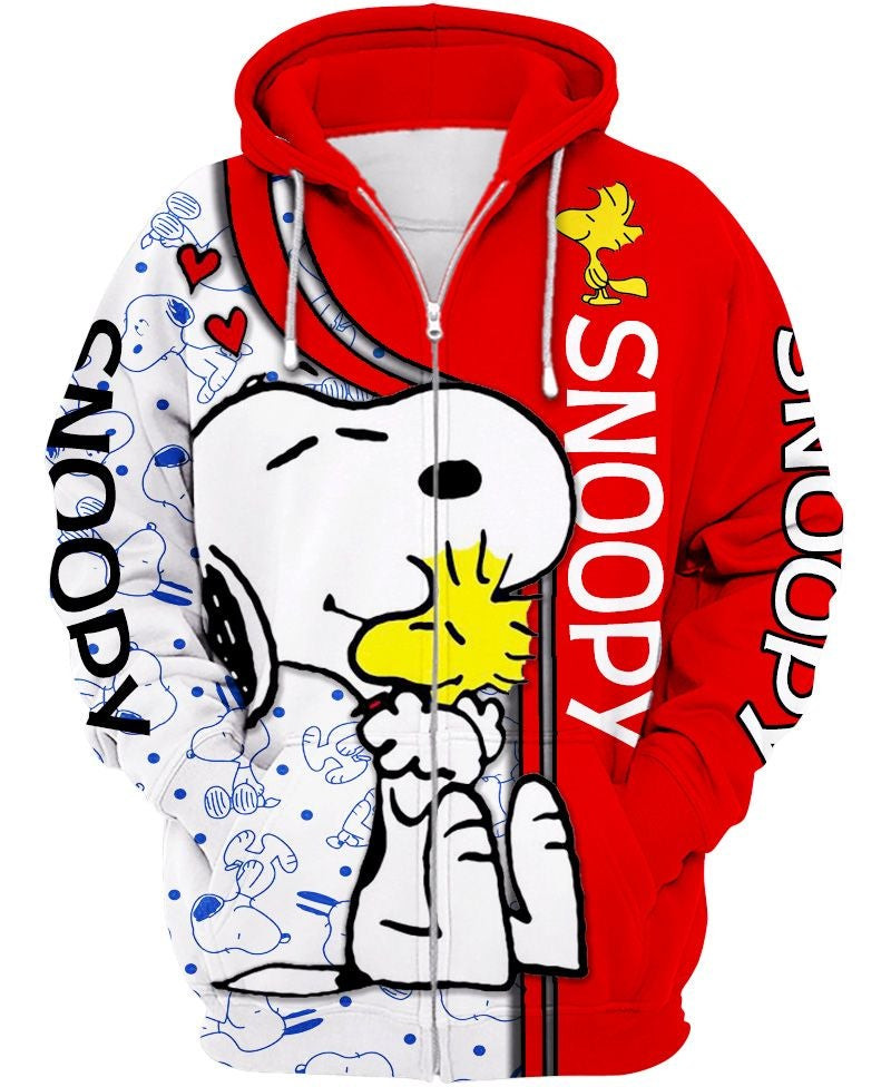 Snoopy Dog Zip-up Hoodie  XT