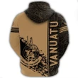 Alohawaii Clothing, Hoodie Vanuatu Coat Of Arms Quarter Style Gold | Alohawaii.co