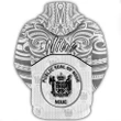 Alohawaii Clothing, Hoodie Niue Coat Of Arms Zip Demodern Style White | Alohawaii.co