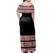 Alohawaii Dress - Koru Lines Off Shoulder Long Dress