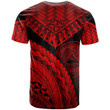 American Samoa T-Shirt Red - Polynesian Necklace and Lauhala