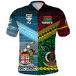 Vanuatu And Fiji Polo Shirt Together - Blue