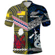 (Custom Personalised) New Zealand Maori Aotearoa And Niue Together Polo Shirt - Blue, Custom Text And Number