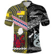 (Custom Personalised) New Zealand Maori Aotearoa And Niue Together Polo Shirt - Black, Custom Text And Number