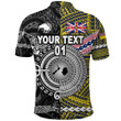 (Custom Personalised) New Zealand Maori Aotearoa And Niue Together Polo Shirt - Black, Custom Text And Number