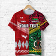 (Custom Personalised) Vanuatu And Tonga T Shirt Polynesian Together - Bright Red