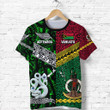 (Custom Personalised) Vanuatu And New Zealand T Shirt Together - Green, Custom Text And Number