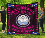 Alohawaii Home Set - Premium Quilt Marshall Islands Polynesian Pink - Love Style | Alohawaii.co