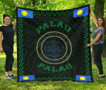 Alohawaii Home Set - Premium Quilt Palau Polynesian Green - Love Style | Alohawaii.co