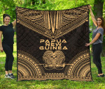 Alohawaii Home Set - Premium Quilt Papua New Guinea - Polynesian Chief Gold Version | Alohawaii.co