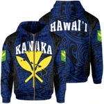 Alohawaii Clothing, Zip Hoodie Polynesian Kanaka Maoli Hawaii, Blue, Gel Style | Alohawaii.co