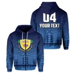 Alohawaii Clothing, Zip Hoodie (Custom Text and Number) Niue Rugby Blue | Alohawaii.co
