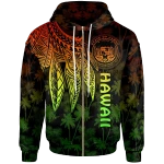 Alohawaii Clothing, Zip Hoodie Polynesian Hawaii, Polynesian Wings (Reggae) | Alohawaii.co