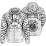 Alohawaii Clothing, Zip Hoodie Hawaii Coat Of Arms Demodern Style White | Alohawaii.co