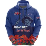 Alohawaii Clothing, Zip Hoodie New Zealand Anzac Day Red Poppy | Alohawaii.co