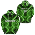 Alohawaii Clothing, Zip Hoodie (Custom Personalised) New Zealand Warriors Rugby Original Style, Green, Custom Text And Number | Alohawaii.co