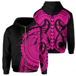 Alohawaii Clothing, Zip Hoodie Hawaii Polynesian In My Heart, Ryan Style , Pink | Alohawaii.co