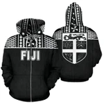 Alohawaii Clothing, Zip Hoodie Fiji Polynesian Black | Alohawaii.co