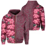 Alohawaii Clothing, Zip Hoodie Hawaii Hibiscus Polynesian, Hawaiian Curtis Style, Pink | Alohawaii.co