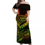 Alohawaii Dress - FSM Pohnpei Off Shoulder Long Dress Happy Independence Day Original Vibes - Reggae