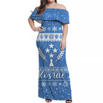 Alohawaii Dress - FSM Kosrae Christmas Off Shoulder Long Dress Simple Style