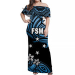Alohawaii Dress - FSM Federated States of Micronesia Off Shoulder Long Dress