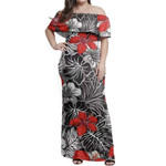 Alohawaii Dress - Hibiscus Garden Off Shoulder Long Dress