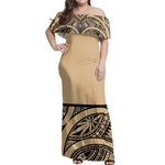 Alohawaii Dress - Polynesian Maori Off Shoulder Long Dress