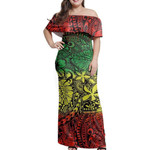 Alohawaii Dress - Polynesian Tropical Reggae Off Shoulder Long Dress