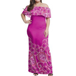 Alohawaii Dress - Paisley Hibiscus Off Shoulder Long Dress