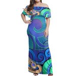 Alohawaii Dress - Manaia Off Shoulder Long Dress