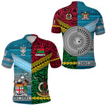 Vanuatu And Fiji Polo Shirt Together - Bright Color