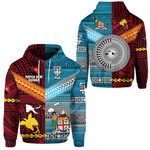 Papua New Guinea Polynesian And Fiji Tapa Together Hoodie - Bright Color