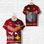 Papua New Guinea And Tonga T Shirt Polynesian Together - Bright Red
