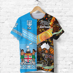 Australia Aboriginal And Fiji Tapa T Shirt Together