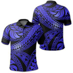 Alohawaii Polo Shirt - Polo Shirt Tribal Polynesian Blue Ali Style Polo Shirt