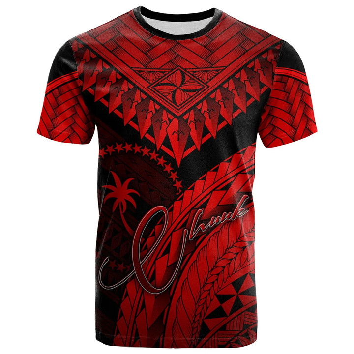 Chuuk T-Shirt Red - Polynesian Necklace and Lauhala
