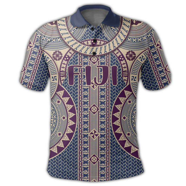 Alohawaii Polo Shirt - Polo Shirt Fiji Circle Tapa Fala Masi Polo Shirt