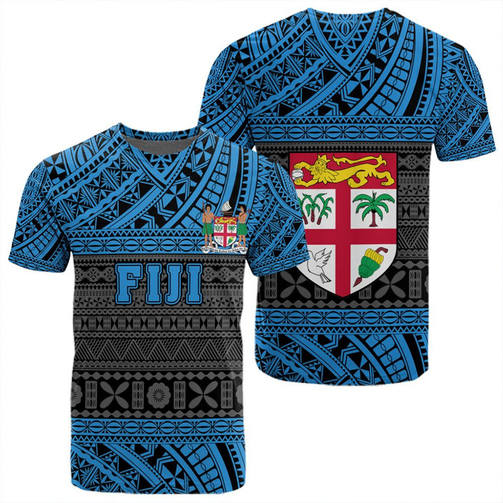 Alohawaii T-Shirt - Fiji T-Shirt Flag Tapa Art Style
