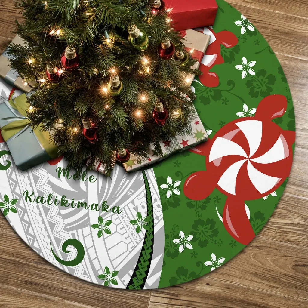 INTERESTPRINT Christmas Tree Skirt Owl Floral 47 inches Circular Mat for Christmas Holiday Party Xmas Decorations