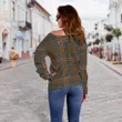 Tartan Womens Off Shoulder Sweater - Kennedy Weathered - BN