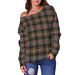 Tartan Womens Off Shoulder Sweater - Sutherland Weathered - BN