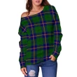 Tartan Womens Off Shoulder Sweater - Carmichael Modern - BN