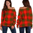 Tartan Womens Off Shoulder Sweater - Cameron Modern