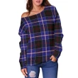 Tartan Womens Off Shoulder Sweater - Dunlop Modern - BN