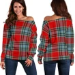 Tartan Womens Off Shoulder Sweater - MacLeay